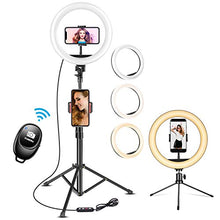 Carica l'immagine nel visualizzatore di Gallery, UPhitnis Luce per selfie da 10"con supporto treppiede e 10"COMBINATION