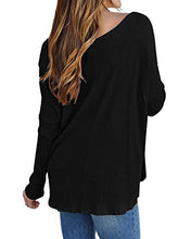 Carica l'immagine nel visualizzatore di Gallery, YOINS Donna Maglione Inverno Maglioni Scollo a V Maglia Maniche XXL, Nero 05 - Ilgrandebazar