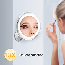 Carica l'immagine nel visualizzatore di Gallery, Bestope - Specchio da Trucco con ingrandimento 10x, Illuminato in 3 modalità...