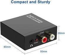 Carica l'immagine nel visualizzatore di Gallery, Convertitore Audio Digitale Analogico, 192Khz Adattatore Ottico RCA da...