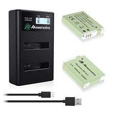 Carica l'immagine nel visualizzatore di Gallery, Powerextra - 2 batterie di ricambio NB-6L e doppio kit ricarica LCD per...