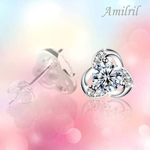 Carica l'immagine nel visualizzatore di Gallery, Amilril Orecchini Donna, Argento Sterling 925 con Zirconi Cubici, Regali per... - Ilgrandebazar