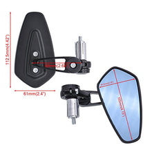 Carica l'immagine nel visualizzatore di Gallery, KATUR Specchi retrovisori Manubrio 7/8 Pollici 22mm Moto Ovale CNC Billet... - Ilgrandebazar
