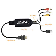Carica l'immagine nel visualizzatore di Gallery, HDMI a RCA Convertitore Adattatore, da 1080P a AV 3RCA CVB Convertitore...