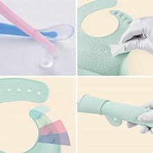 Carica l'immagine nel visualizzatore di Gallery, Tomkity Bavaglini Impermeabile in Silicone 3pz In con Cucchiaino