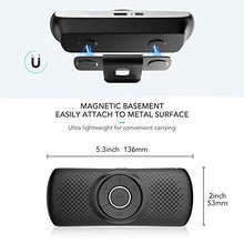 Carica l'immagine nel visualizzatore di Gallery, AGPTEK Vivavoce Auto Bluetooth 5.0 con Siri Assistente Comandi Vocali di Google Altoparlante Kit e Scheda TF Supporto per Aletta Parasole Connessione Automatica, Nero