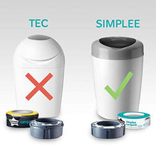 Carica l'immagine nel visualizzatore di Gallery, Tommee Tippee Simplee Sangenic Ricarica x 6, solo per 6 Pezzi, Bianca