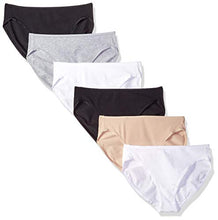 Carica l'immagine nel visualizzatore di Gallery, Standard Cotton Stretch Hi-cut Brief Panty, 6-pack,...