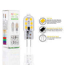 Carica l'immagine nel visualizzatore di Gallery, Vicloon G4 LED Lampadina, 5 Pezzi 2W, AC/DC 12V Lampadina,2W Trasparente 2w