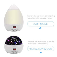 Carica l'immagine nel visualizzatore di Gallery, Lampada Proiettore Stelle con Timer, Luce Notturna per Bambini 4 Bianco