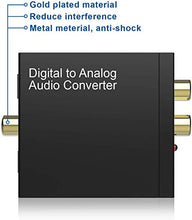 Carica l'immagine nel visualizzatore di Gallery, Convertitore Audio Digitale Analogico, 192Khz Adattatore Ottico RCA da...