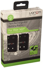 Carica l'immagine nel visualizzatore di Gallery, Venom Twin Rechargable Battery Packs - Black (Xbox 360) [Edizione: Regno...