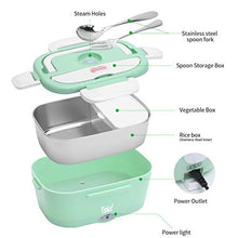 Carica l'immagine nel visualizzatore di Gallery, Timker Scaldavivande Elettrico Portatile,Scaldavivande Verde Chiaro
