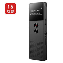 Carica l'immagine nel visualizzatore di Gallery, 16GB Registratore vocale digitale professionale,registratore con FM e...