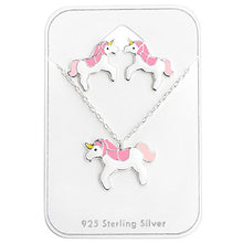 Carica l'immagine nel visualizzatore di Gallery, Monkimau Collana in argento Sterling 925 con ciondolo a forma di unicorno,...