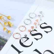 Carica l'immagine nel visualizzatore di Gallery, Milacolato 6 Paia di Qrecchini in Argento Sterling Piccolo 2mm per le Donne... - Ilgrandebazar