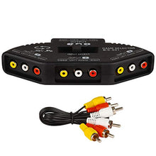 Carica l'immagine nel visualizzatore di Gallery, Commutatore audio video, AV Connettori, RCA Selettore con 3-porte-Input... - Ilgrandebazar