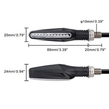 Carica l'immagine nel visualizzatore di Gallery, Proster MY214, Indicatori di direzione a LED, impermeabili, DC 12V, Nero - Ilgrandebazar