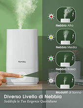 Carica l'immagine nel visualizzatore di Gallery, Homasy Umidificatore 4,5 L, Ultrasuoni a Riempimento Bianco