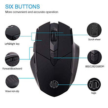 Carica l'immagine nel visualizzatore di Gallery, INPHIC Mouse Wireless Ricaricabile, ergonomico Senza Placcatura nera