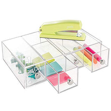 Carica l'immagine nel visualizzatore di Gallery, iDesign Porta trucchi con 4 cassetti, Mini cassettiera per make up,...
