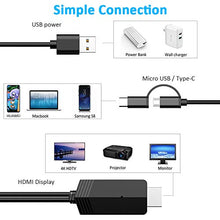 Carica l'immagine nel visualizzatore di Gallery, Cavo 2 In 1 Da Usb Tipo C/Micro a Hdmi 2m, Adattatore Micro/USB C to HDMI