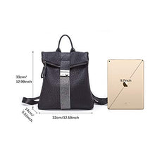 Carica l'immagine nel visualizzatore di Gallery, Zaino moda, JOSEKO zaino in pelle Borse a zainetto con borsa a spalla Nero