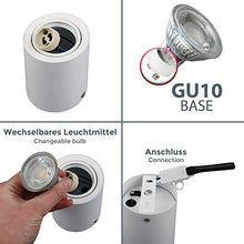 Carica l'immagine nel visualizzatore di Gallery, Plafoniera Led con lampadina GU10 inclusa orientabile, luce calda 3000K, 5W,...