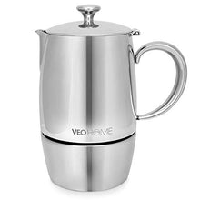 Carica l'immagine nel visualizzatore di Gallery, VeoHome Caffettiera Induzione 6 Tazze 300 ml con Filtro Riduttore | 300 mL