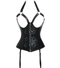 Carica l'immagine nel visualizzatore di Gallery, MISS MOLY Donna Sexy Corsetto Bustino Pelle Corset Hot Lingerie Aperto 6XL - Ilgrandebazar