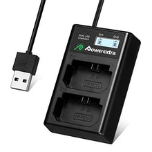 Carica l'immagine nel visualizzatore di Gallery, Powerextra - Caricabatteria Dual USB con display LCD per Sony NP-FZ100,...