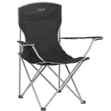 Carica l'immagine nel visualizzatore di Gallery, HIGHLANDER Sedia da Campeggio Pieghevole Outdoor Resistente e Nero