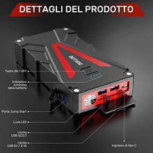 Carica l'immagine nel visualizzatore di Gallery, BuTure Avviatore di Emergenza, 800A 12800mAh Batterie Portatile...