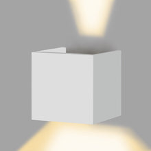 Carica l'immagine nel visualizzatore di Gallery, APPLIQUE LED CUBO IMPERMEABILE DA INTERNO ED ESTERNO LAMPADA PARETE Bianco - Ilgrandebazar