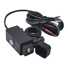Carica l'immagine nel visualizzatore di Gallery, YGL Impermeabile Caricabatterie USB per Moto con Interruttore di... - Ilgrandebazar