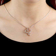 Carica l'immagine nel visualizzatore di Gallery, SNZM Collana di Fiori Rosa per Le Donne Gioielli Rose Gold - Ilgrandebazar