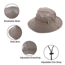 Carica l'immagine nel visualizzatore di Gallery, Obling Cappello estivo, unisex, a tesa larga, protegge dai raggi UV, Khaki