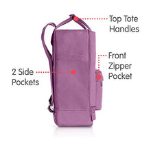 Carica l'immagine nel visualizzatore di Gallery, FJÄLLRÄVEN Kånken - Zaino Unisex, 38 x 38 x 27 x 13 cm, 16 L, Viola (Orchid)