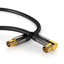 Carica l'immagine nel visualizzatore di Gallery, KabelDirekt Cavo Antenna TV, Connettore Coassiale Femmina gomito a 90°, 2m - Ilgrandebazar