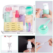 Carica l'immagine nel visualizzatore di Gallery, Morfone Bottiglie da Viaggio in Silicone,16 pezzi set viaggio mit...