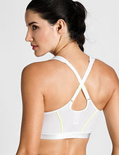 Carica l'immagine nel visualizzatore di Gallery, SYROKAN Donna Reggiseno Sportivo con Cuscinetto Rimovibile 2B, Bianco