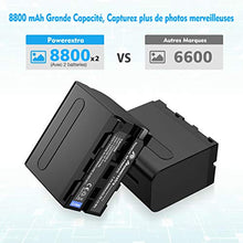 Carica l'immagine nel visualizzatore di Gallery, Powerextra - 2 batterie da 8800mAh e caricatore a doppia ricarica rapida per...