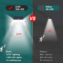 Carica l'immagine nel visualizzatore di Gallery, Luce Solare LED Esterno, Kilponen 108 Super Luminosa Lampada con...