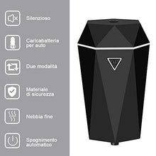 Carica l'immagine nel visualizzatore di Gallery, Rovtop Mini USB Diffusore Auto Umidificatore ultrasonico di Nero