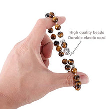 Carica l'immagine nel visualizzatore di Gallery, BESTEEL 6PCS 8MM Palline Bracciali per Uomo Vulcanica Giallo Tigre Occhio... - Ilgrandebazar