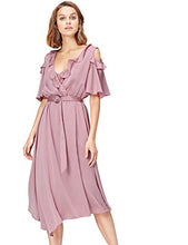 Carica l'immagine nel visualizzatore di Gallery, Marchio Amazon - find. Vestito Midi a Portafoglio Donna 42, Rosa (Old Rose) - Ilgrandebazar