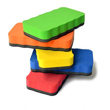 Carica l'immagine nel visualizzatore di Gallery, OfficeTree Set 5 Cancellino Lavagna Magnetica Bianca - 5 colori - Cancellino... - Ilgrandebazar