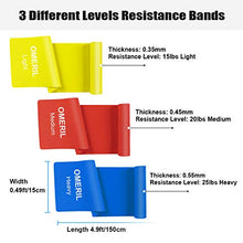 Carica l'immagine nel visualizzatore di Gallery, OMERIL Bande Elastiche Fitness (3 Pezzi), 2 m/ 1,5 m Fasce con 3...