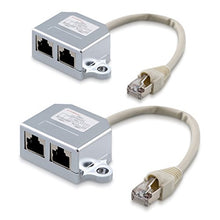 Carica l'immagine nel visualizzatore di Gallery, kwmobile 2X Adattatore Splitter sdoppiatore - duplicatore Cavo Rete LAN 2x - Ilgrandebazar