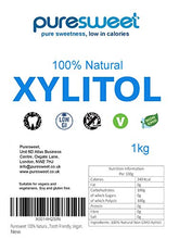 Carica l'immagine nel visualizzatore di Gallery, Puresweet 100% naturale xilitolo 1 kg di zucchero alternativo, non OGM,...